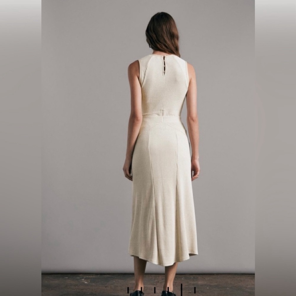 NWT RAG & BONE echo rib midi skirt in ivory XXS - Picture 5 of 9